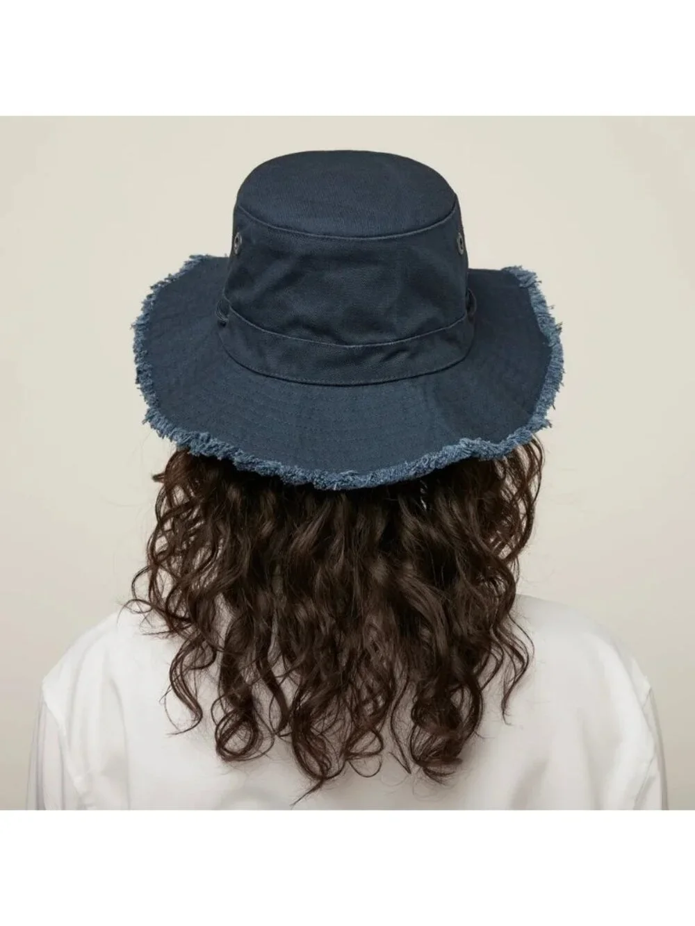 Tilley T3 Vintage Fringe Wanderer Hat MSRP$110 Navy Blue Small